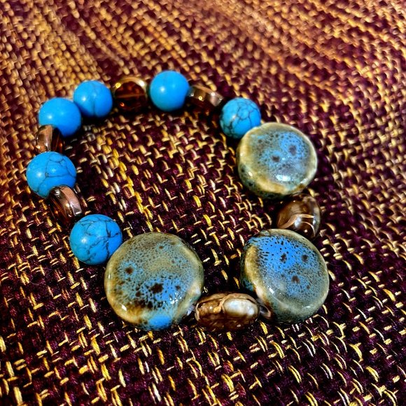 Cermic & Bead Bracelet - Picture 1 of 11